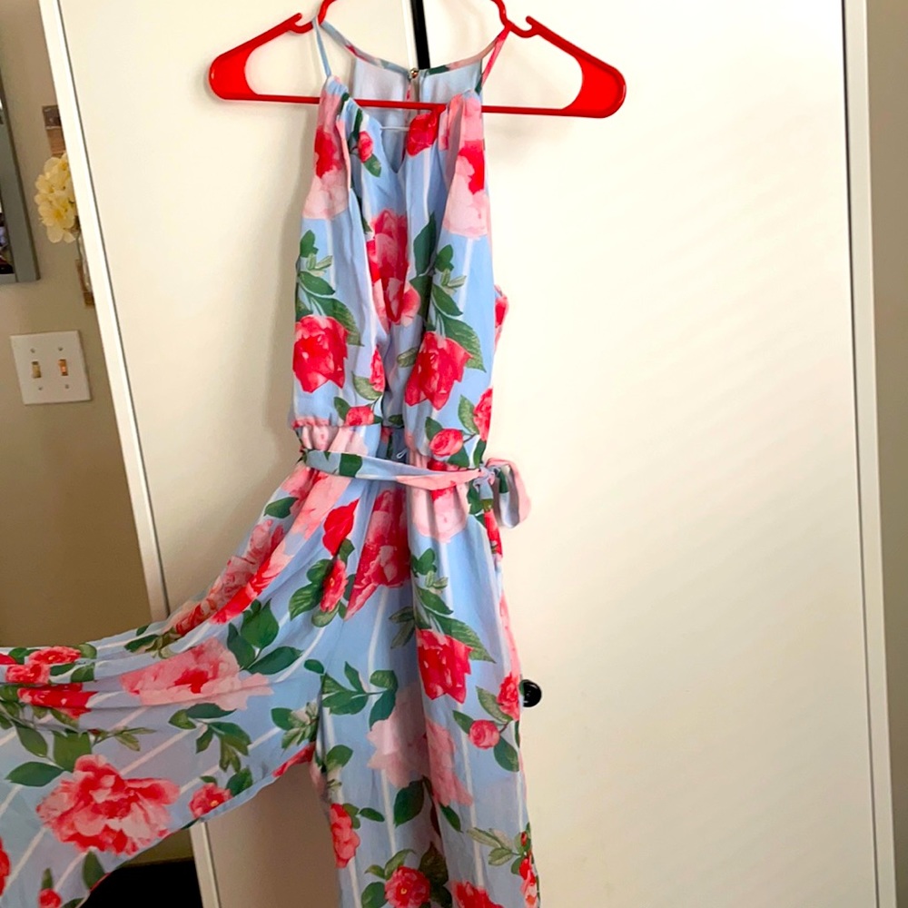 Sleeveless one piece gaucho set